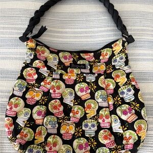 Black Skull Print Women's Bag